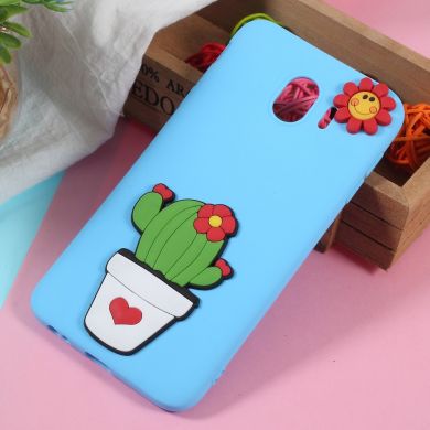 Силиконовый (TPU) чехол UniCase 3D Cartoon Pattern для Samsung Galaxy J4 2018 (J400) - Cactus Pattern