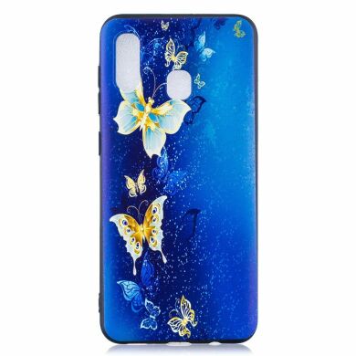 Силіконовий (TPU) чохол UniCase Color Style для Samsung Galaxy A30 (A305) - Blue and Gold Butterfly