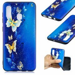 Силіконовий (TPU) чохол UniCase Color Style для Samsung Galaxy A30 (A305) - Blue and Gold Butterfly