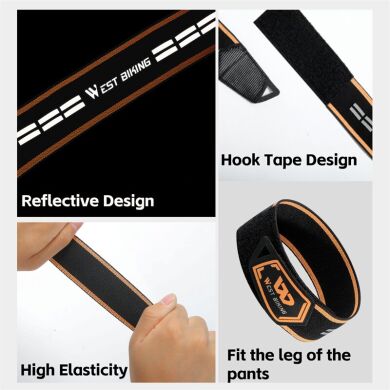 Светоотражающий браслет WEST BIKING Leg Strap - Grey
