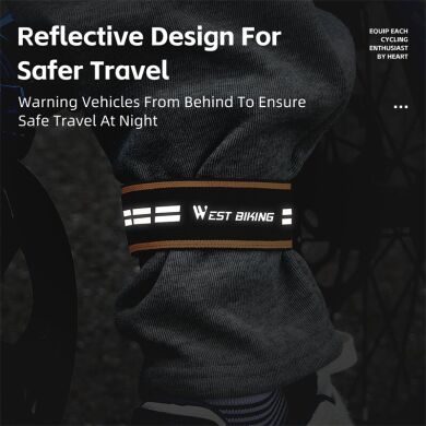 Светоотражающий браслет WEST BIKING Leg Strap - Grey