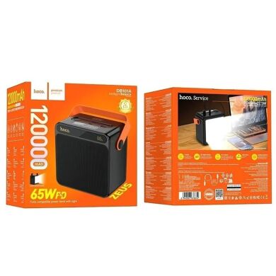 Зовнішній акумулятор Hoco DB101A Zeus 65W (120000mAh) - Black