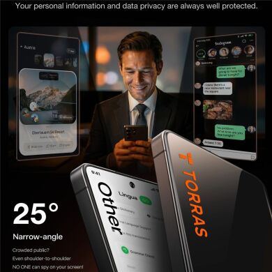 Захисне скло TORRAS GlassGo Privacy для Samsung Galaxy S26 Ultra - Black