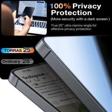 Защитное стекло TORRAS GlassGo Privacy для Samsung Galaxy S26 Ultra - Black