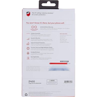 Защитное стекло ZAGG InvisibleShield Glass Curve для Samsung Galaxy S9 Plus (G965) 848467074895 - Black
