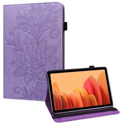 Захисний чохол Deexe Flower Print для Samsung Galaxy Tab A7 10.4 (2020) - Purple