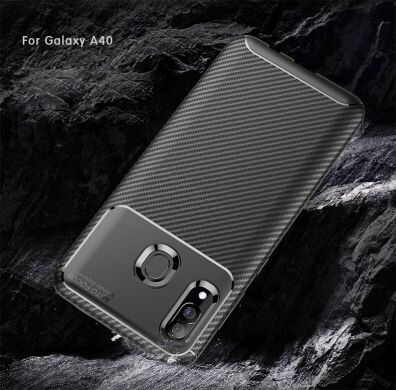 Защитный чехол Deexe Fusion для Samsung Galaxy A40 (А405) - Coffee