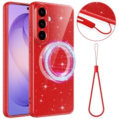 Защитный чехол Deexe Glitter Case with MagSafe для Samsung Galaxy A27 (A276) - Red