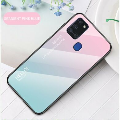 Защитный чехол Deexe Gradient Color для Samsung Galaxy A21s (A217) - Pink / Cyan