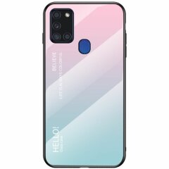 Защитный чехол Deexe Gradient Color для Samsung Galaxy A21s (A217) - Pink / Cyan