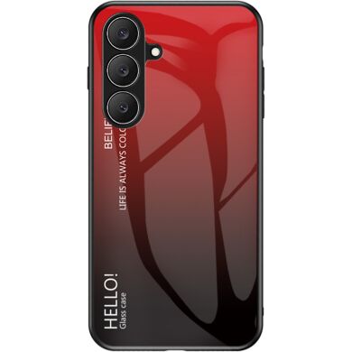 Защитный чехол Deexe Gradient Color для Samsung Galaxy S26 FE - Black / Red