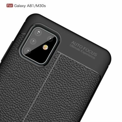Защитный чехол Deexe Leather Cover для Samsung Galaxy Note 10 Lite (N770) - Black