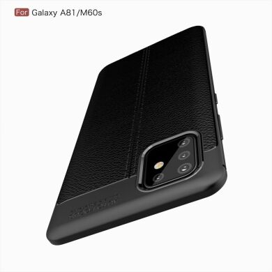 Защитный чехол Deexe Leather Cover для Samsung Galaxy Note 10 Lite (N770) - Black