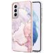 Захисний чохол Deexe Marble Style для Samsung Galaxy S21 (G991) - Rose Gold