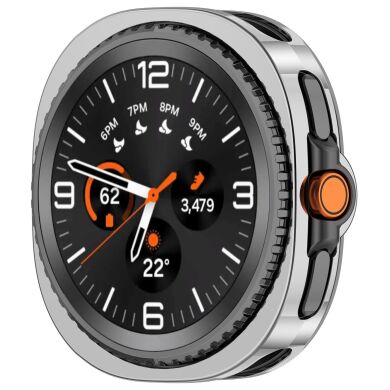 Защитный чехол Deexe Protective Frame для Samsung Galaxy Watch 8 Classic - Silver