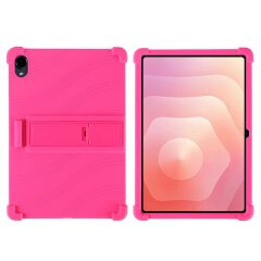 Защитный чехол Deexe Silicone Kickstand для Samsung Galaxy Tab S12 Plus - Rose
