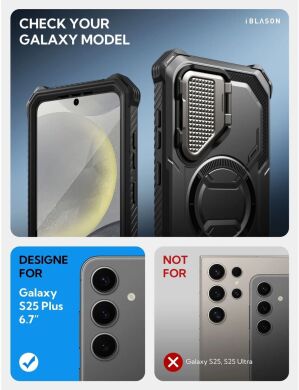 Захисний чохол i-Blason Armorbox Mag by Supcase для Samsung Galaxy S25 Plus (S936) 843439156418 - Black