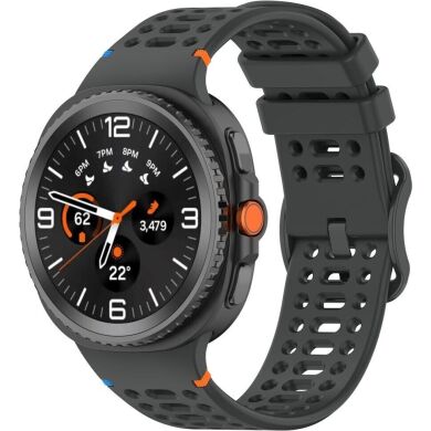 Ремешок Reframe Holes Design для Samsung Galaxy Watch 8 (40/44mm) / 8 Classic - Dark Grey