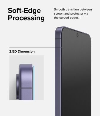 Комплект защитных стекол (2шт) Ringke Easy Slide Privacy для Samsung Galaxy S24 Plus (S926) 8800274968868 - Black
