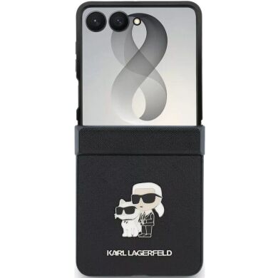 Защитный чехол Karl Lagerfeld Karl&Choupette Saffiano Pins для Samsung Galaxy Flip 8 (KLHCZF8SAPKCNPK) - Black