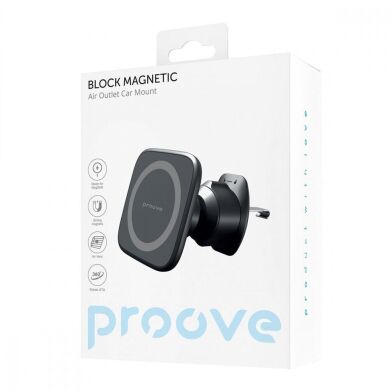 Автомобильный держатель Proove Block Magnetic Air Outlet Car Mount Magnetic Ring - Black