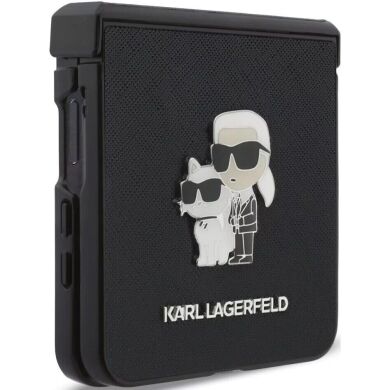Защитный чехол Karl Lagerfeld Karl&Choupette Saffiano Pins для Samsung Galaxy Flip 8 (KLHCZF8SAPKCNPK) - Black