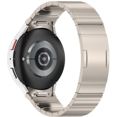 Ремінець Deexe Titanium Steel для Samsung Galaxy Watch 4 / 4 Classic / 5 / 5 Pro / 6 / 6 Classic - Titanium