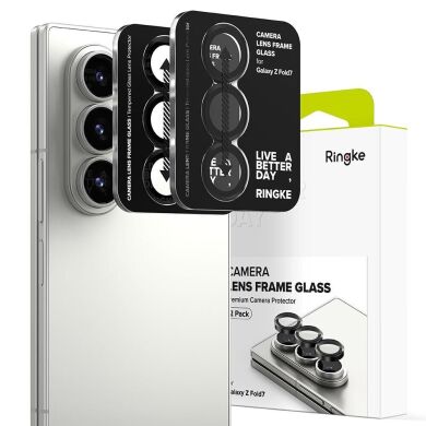 Комплект захисних стекол Ringke Camera Lens Frame Glass для Samsung Galaxy Fold 7 (8800293855484) - Black