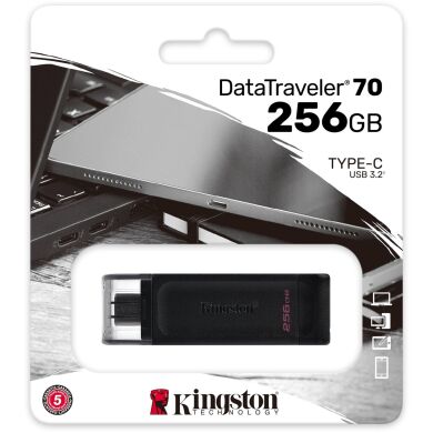 Флеш-накопитель Kingston DT 70 256GB Type-C (DT70/256GB) - Black