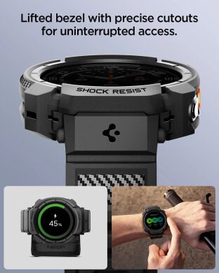 Ремінець Spigen Rugged Armor Pro для Samsung Galaxy Watch Ultra 2 (ACS11612) - Black