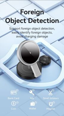 Бездротовий зарядний пристрій USAMS CD234 (15W) 3 in 1 Foldable Wireless Charge - Black