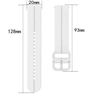Ремінець Deexe Soft Line для годинників з шириною кріплення 20мм - White