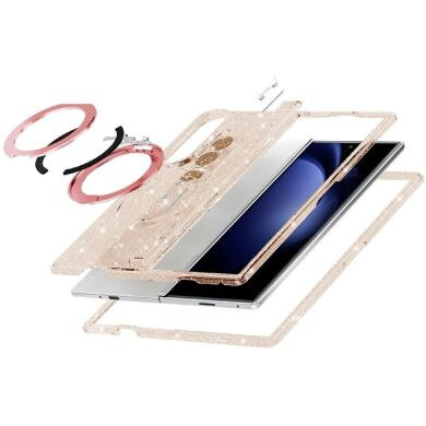 Защитный чехол Reframe Glitter Stand Case для Samsung Galaxy Fold 8 Ultra - Gold