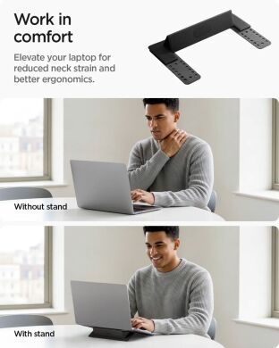 Підставка для ноутбуку Spigen Slim Fold Laptop Stand LD201-S1 (AMP10401) - Black