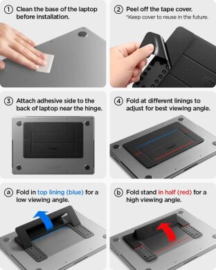 Підставка для ноутбуку Spigen Slim Fold Laptop Stand LD201-S1 (AMP10401) - Black