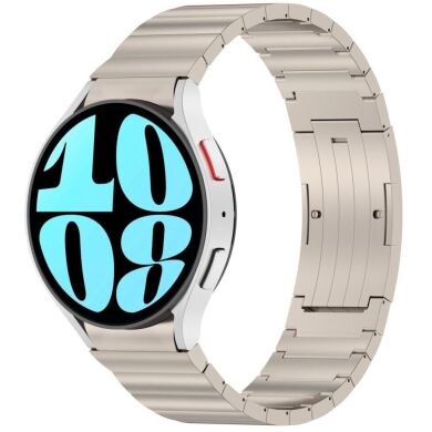 Ремінець Deexe Titanium Steel для Samsung Galaxy Watch 4 / 4 Classic / 5 / 5 Pro / 6 / 6 Classic - Titanium
