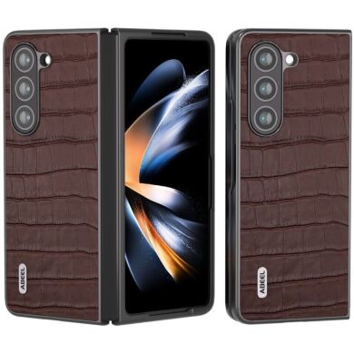 Защитный чехол ABEEL Croco Skin (FF) для Samsung Galaxy Fold 5 - Brown