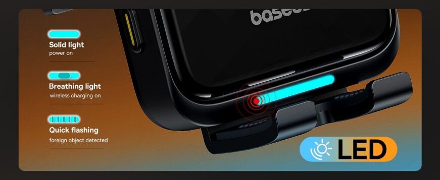 Автомобільний тримач із функцією бездротової зарядки Baseus Wisdom Pro (Air Outlet Version) C40381501123-00 - Black