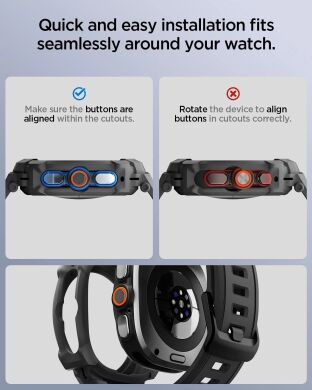 Ремінець Spigen Rugged Armor Pro для Samsung Galaxy Watch Ultra 2 (ACS11612) - Black