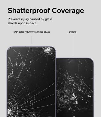 Комплект защитных стекол (2шт) Ringke Easy Slide Privacy для Samsung Galaxy S24 Plus (S926) 8800274968868 - Black