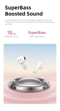 Беспроводные наушники Baseus Bass BS2 Lite (A0010A) - Moon White