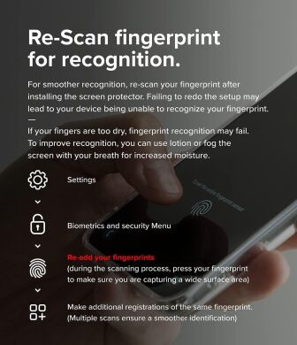 Комплект защитных стекол (2шт) Ringke Easy Slide Privacy для Samsung Galaxy S24 Plus (S926) 8800274968868 - Black