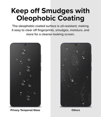 Комплект защитных стекол (2шт) Ringke Easy Slide Privacy для Samsung Galaxy S24 Plus (S926) 8800274968868 - Black