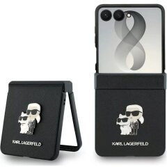 Защитный чехол Karl Lagerfeld Karl&Choupette Saffiano Pins для Samsung Galaxy Flip 8 (KLHCZF8SAPKCNPK) - Black