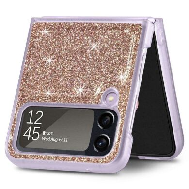 Защитный чехол Deexe Glitter Case для Samsung Galaxy Flip 4 - Gold