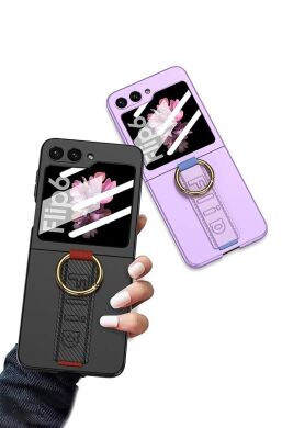 Защитный чехол GKK Hand Strap для Samsung Galaxy Flip 6 - Pink