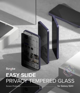Комплект защитных стекол (2шт) Ringke Easy Slide Privacy для Samsung Galaxy S24 Plus (S926) 8800274968868 - Black