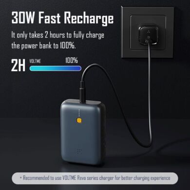 Зовнішній акумулятор Voltme Hypercore Pro 30W (10000mAh) - Deep Blue