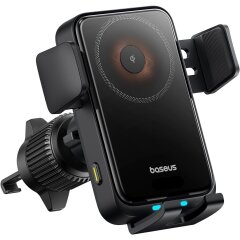 Автомобільний тримач із функцією бездротової зарядки Baseus Wisdom Pro (Air Outlet Version) C40381501123-00 - Black