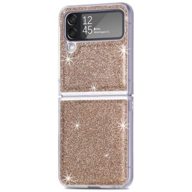 Защитный чехол Deexe Glitter Case для Samsung Galaxy Flip 4 - Gold